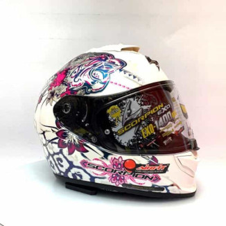 CASCO SCORPION EXO-1400 AIR TOA BLANCO ROSA