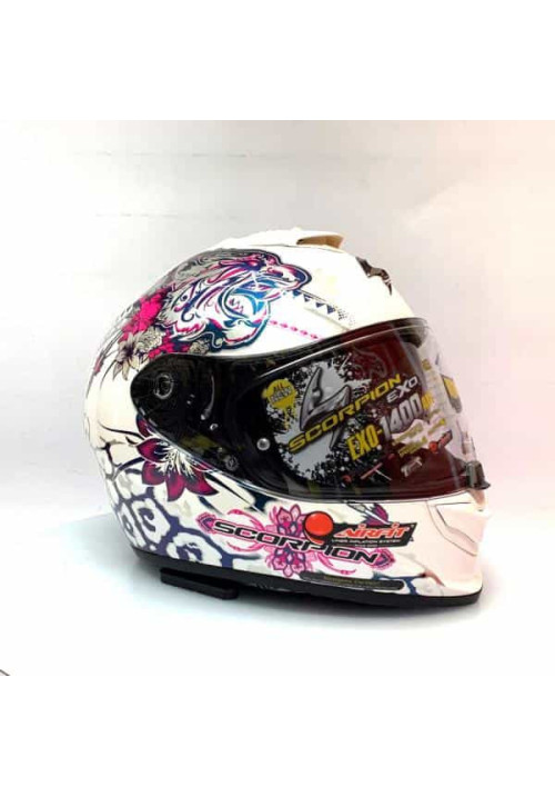 CASCO SCORPION EXO-1400 AIR TOA BLANCO ROSA