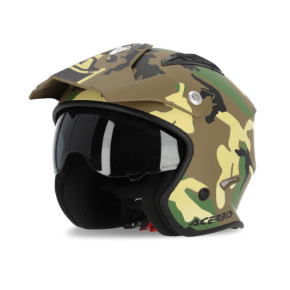 CASCO ACERBIS JET ARIA VERDE MARRON