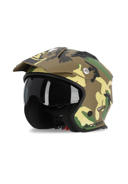 CASCO ACERBIS JET ARIA VERDE MARRON