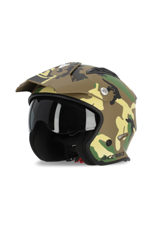 CASCO ACERBIS JET ARIA VERDE MARRON