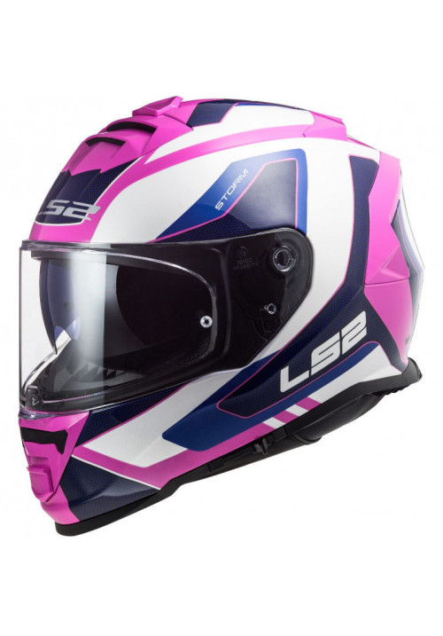 CASCO LS2 FF800 STORM TECHY BLANCO ROSA