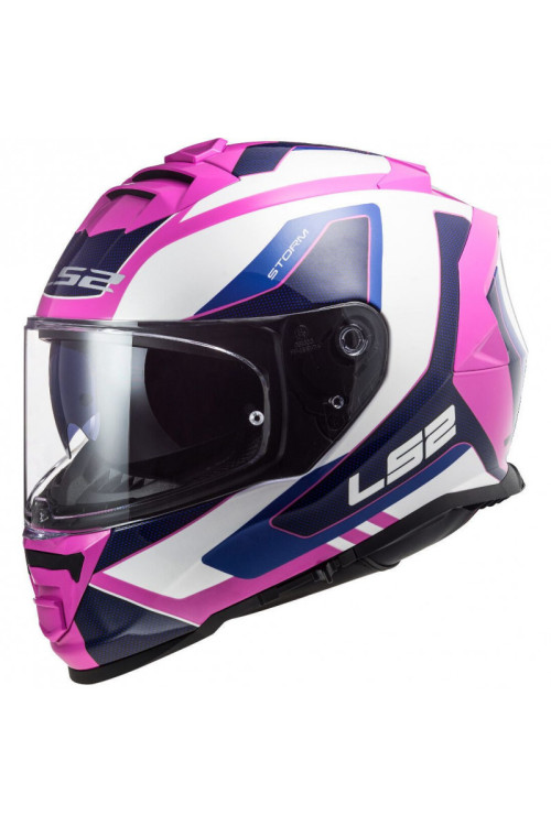 CASCO LS2 FF800 STORM TECHY BLANCO ROSA