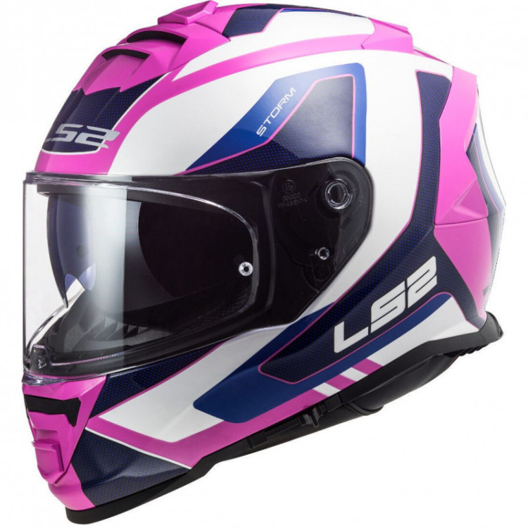 CASCO LS2 FF800 STORM TECHY BLANCO ROSA