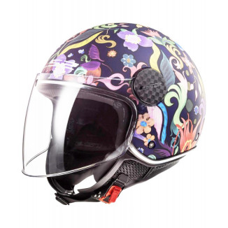 CASCO LS2 OF558 SPHERE LUX BLOOM AZUL ROSA