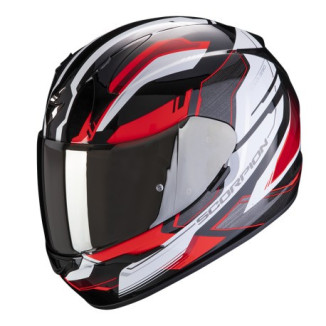 CASCO SCORPION EXO-390 BOOST NEGRO BLANCO ROJO