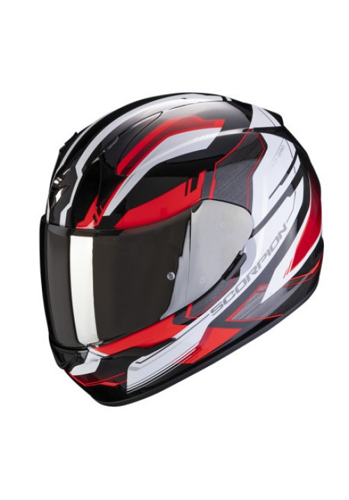 CASCO SCORPION EXO-390 BOOST NEGRO BLANCO ROJO