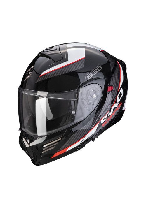 CASCO SCORPION EXO-930 NAVIG NEGRO ROJO