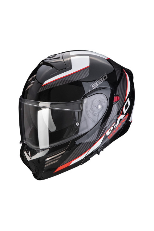 CASCO SCORPION EXO-930 NAVIG NEGRO ROJO