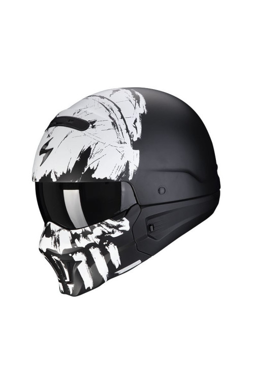 CASCO SCORPION EXO-COMBAT EVO MARAUDER NEGRO MATE BLANCO