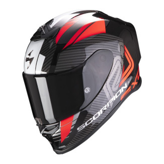 CASCO SCORPION EXO-R1 AIR HALLEY NEGRO ROJO