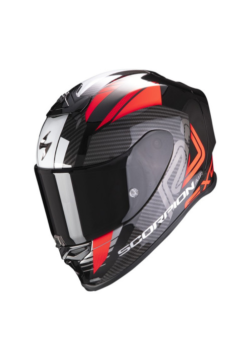 CASCO SCORPION EXO-R1 AIR HALLEY NEGRO ROJO