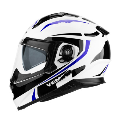 CASCO VEMAR ZEPHIR MARK BLANCO / AZUL