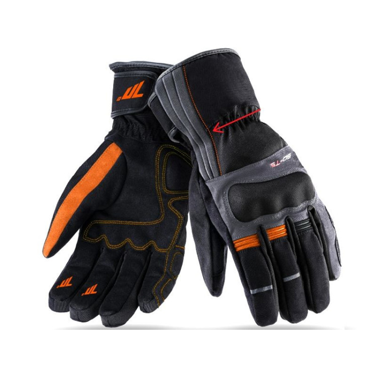 GUANTES SEVENTY DEGREES SD-T5 NEGRO GRIS NARANJA